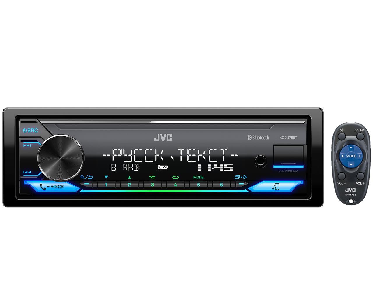   3RCA/USB/MP3/FLAC/iPod/iPhone  CD-  Bluetooth JVC KD-X375BT